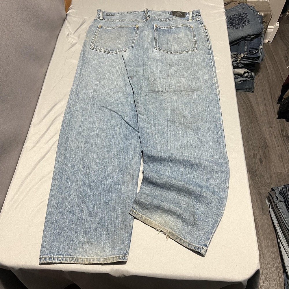 Levis‎ SilverTab Baggy Jeans Mens 36x34 Light Wash Relaxed Wide Leg Distressed